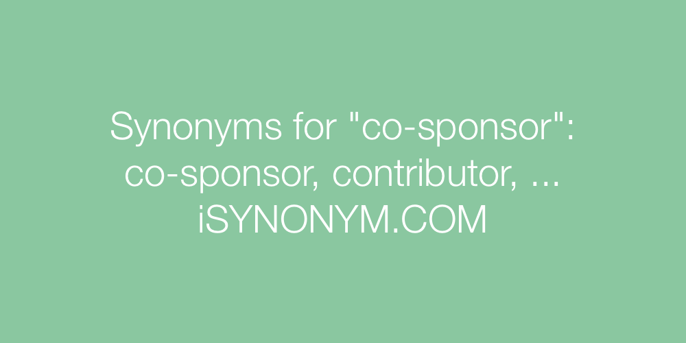 Synonyms co-sponsor