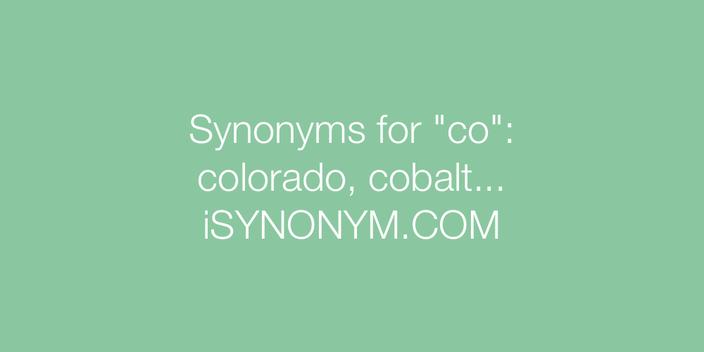Synonyms co