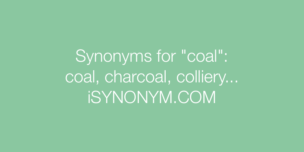Synonyms coal