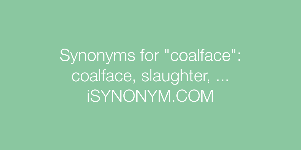 Synonyms coalface