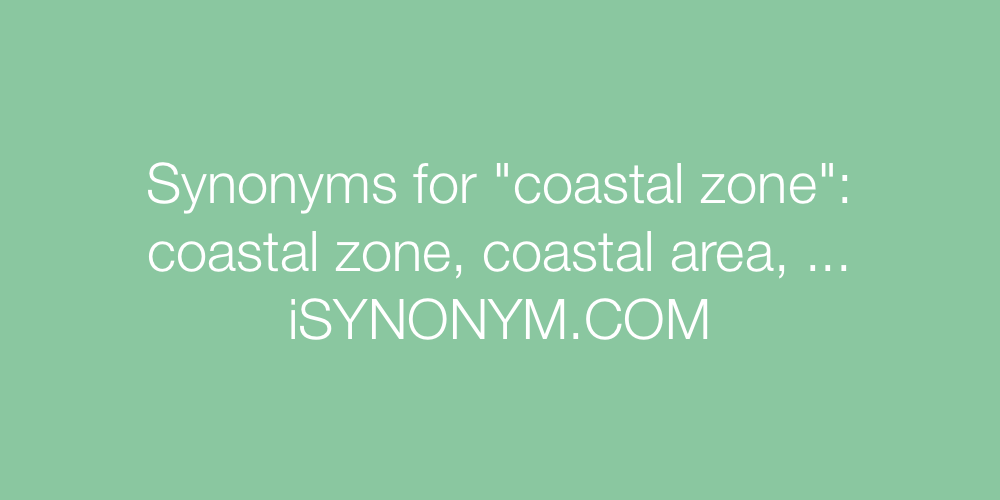 Synonyms coastal zone