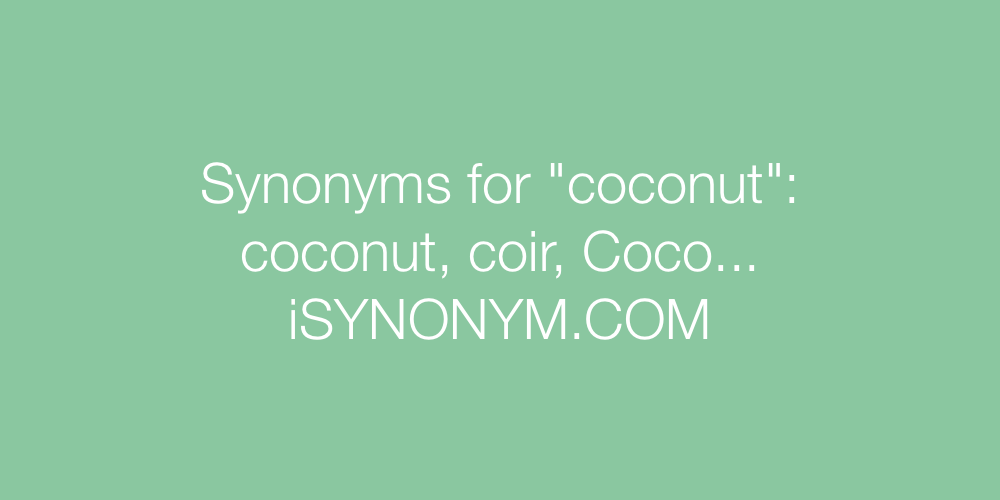 Synonyms coconut
