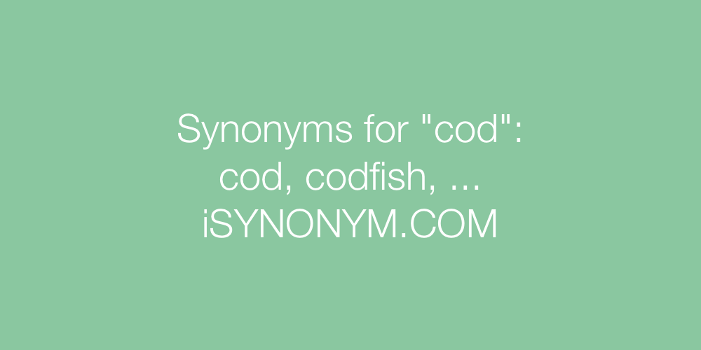 Synonyms cod