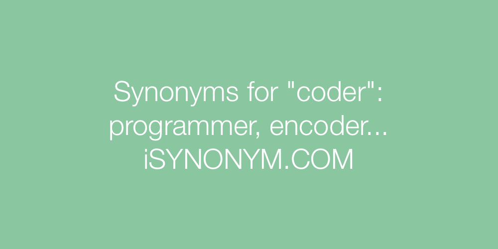 Synonyms coder
