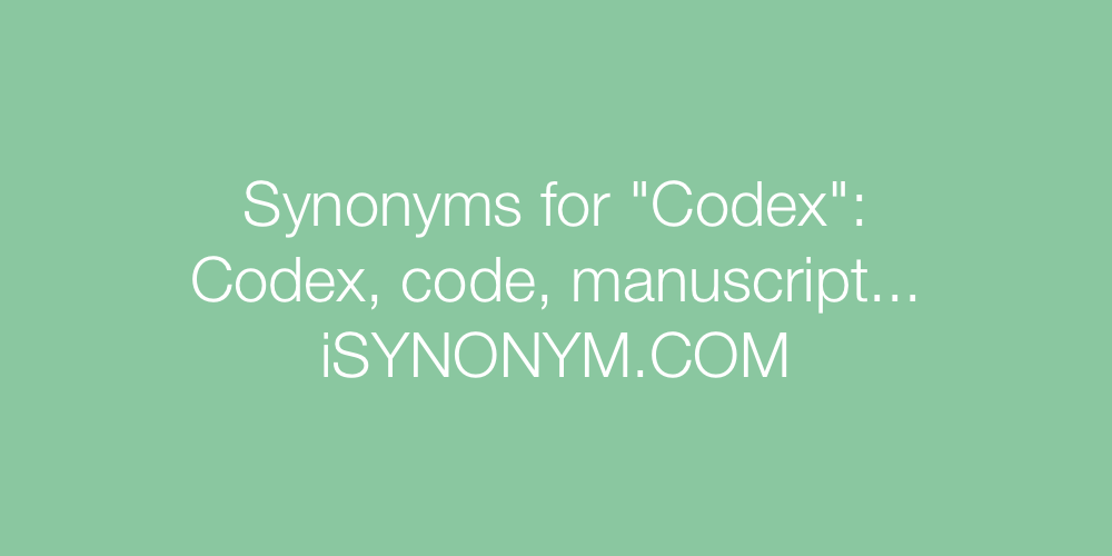 Synonyms Codex