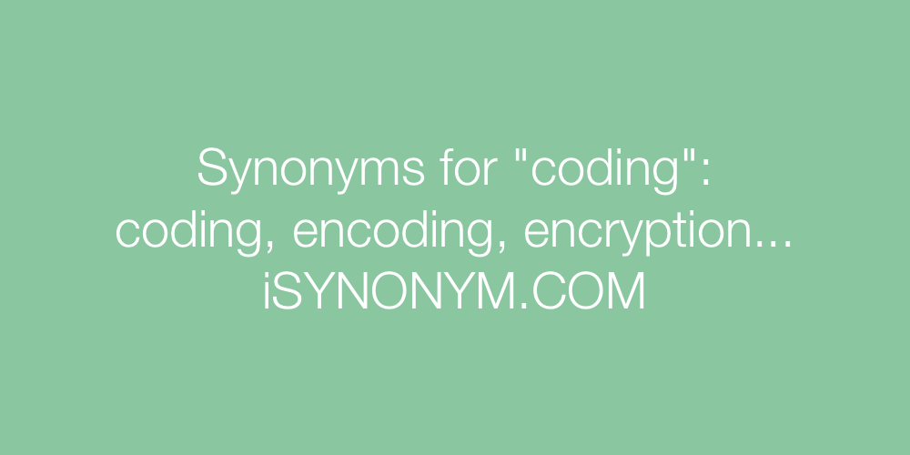 Synonyms coding