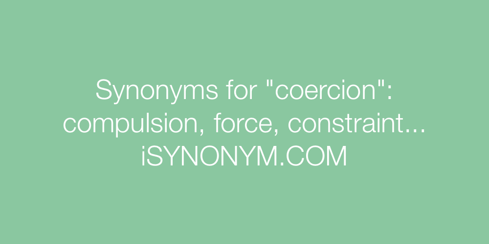 Synonyms coercion