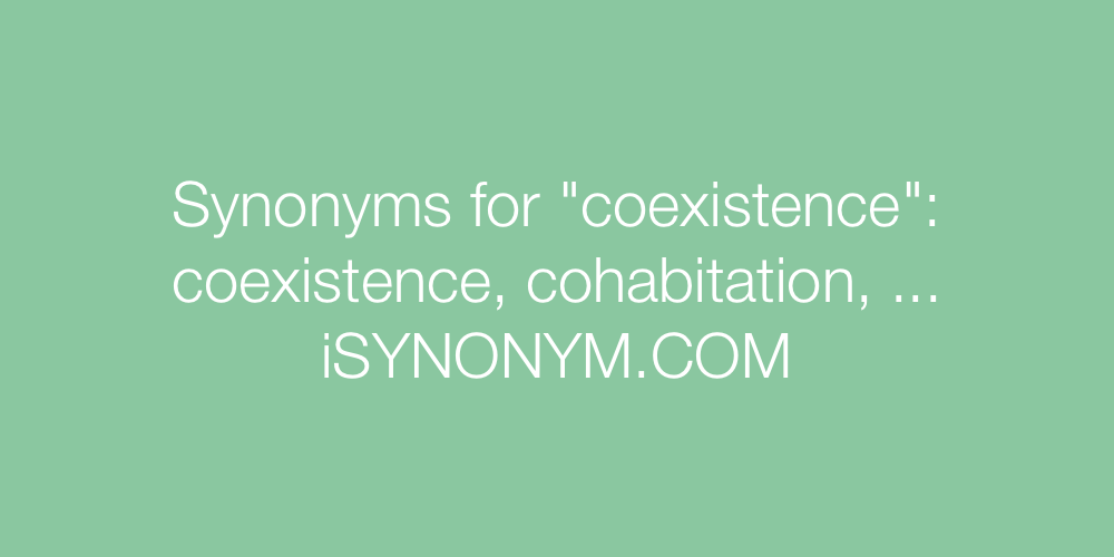 Synonyms coexistence