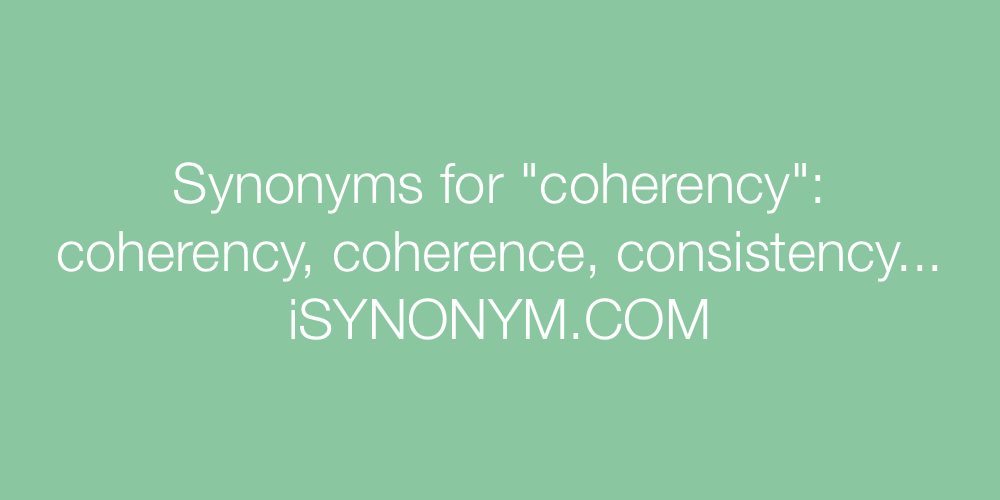 Synonyms coherency