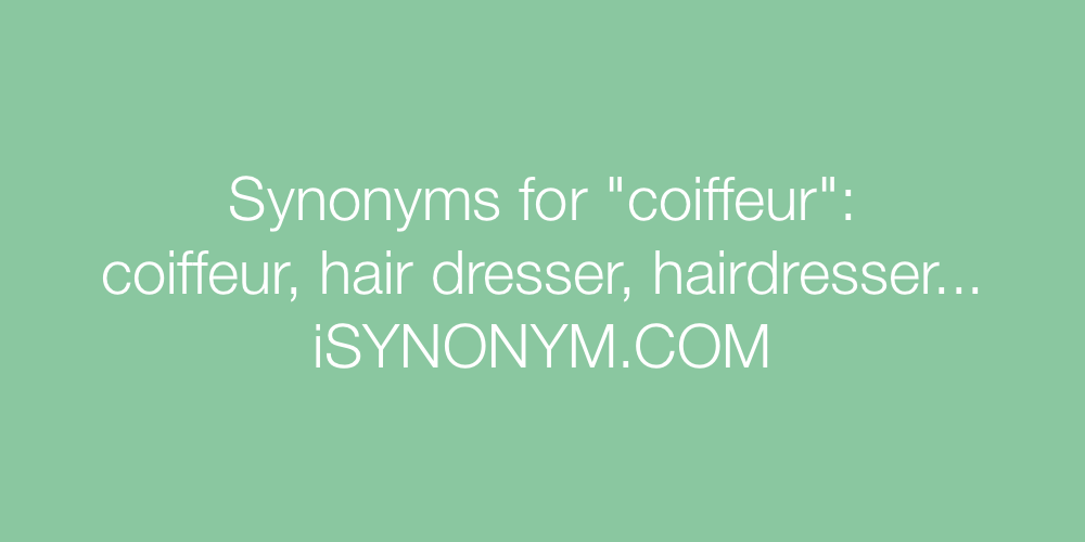 Synonyms coiffeur