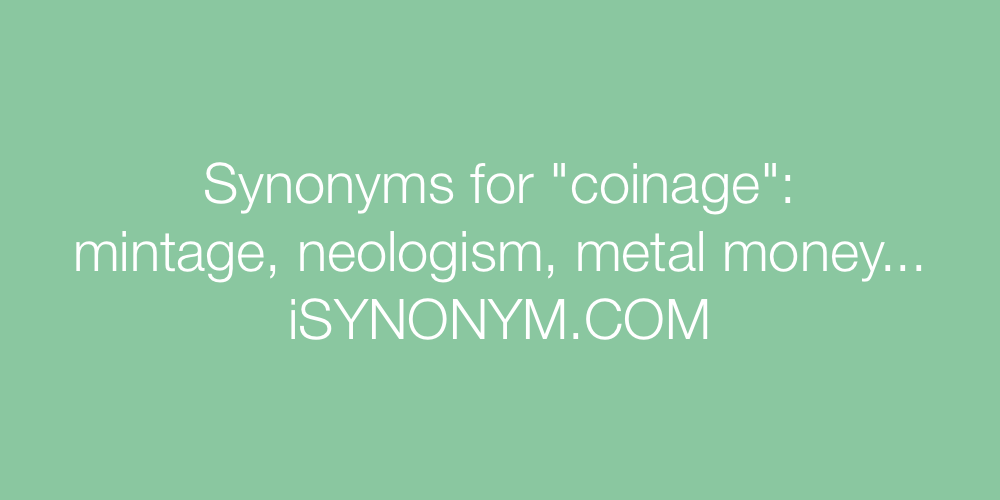 Synonyms coinage