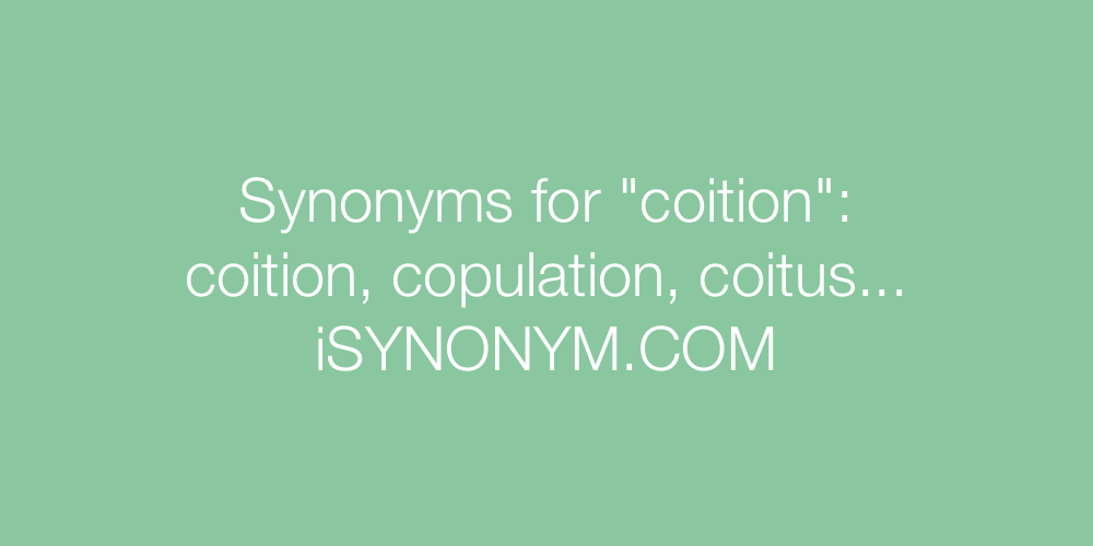 Synonyms coition