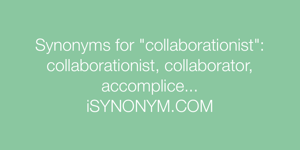 Synonyms collaborationist
