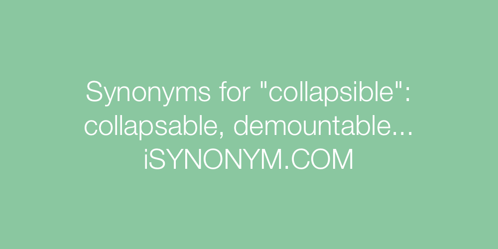 Synonyms collapsible