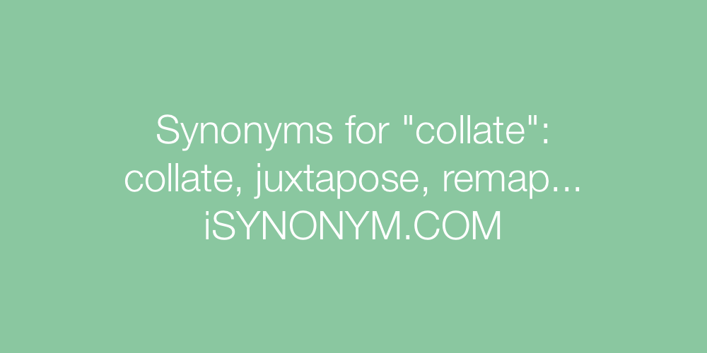 Synonyms collate