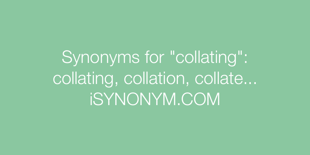 Synonyms collating