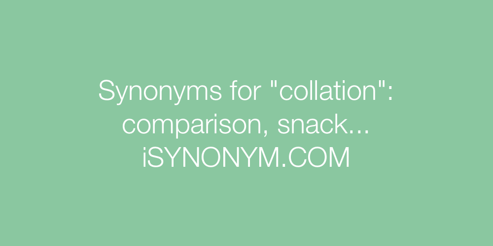 Synonyms collation