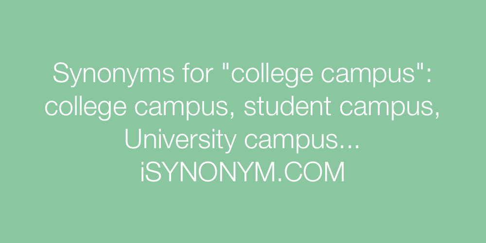 Synonyms college campus