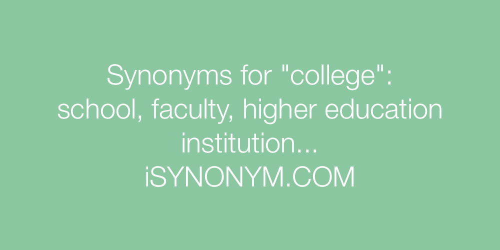 Synonyms college