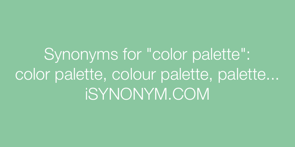 Synonyms color palette