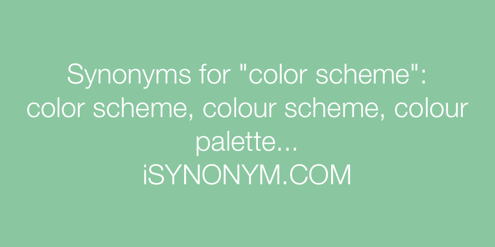 Synonyms color scheme