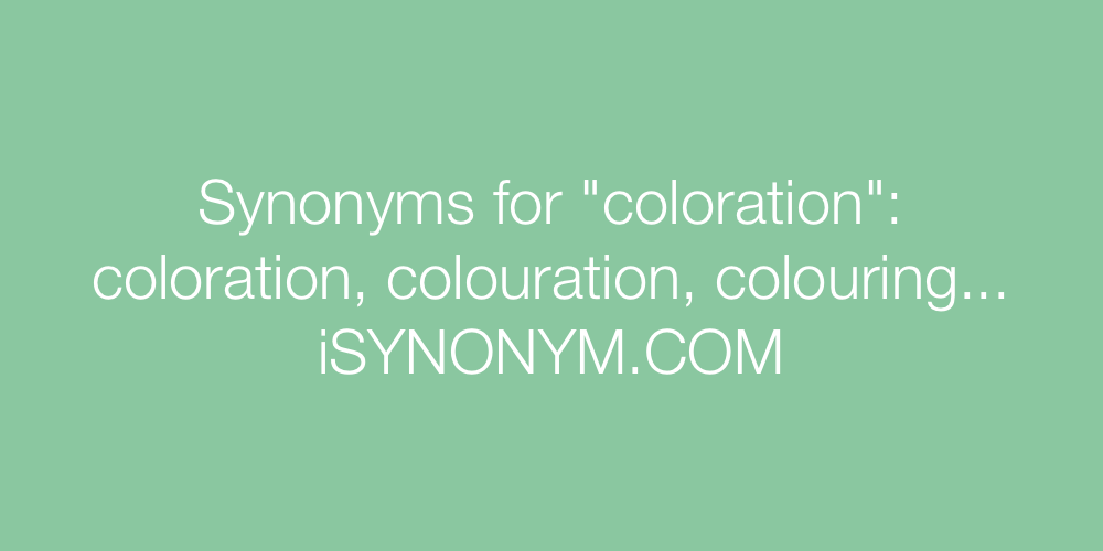 Synonyms coloration