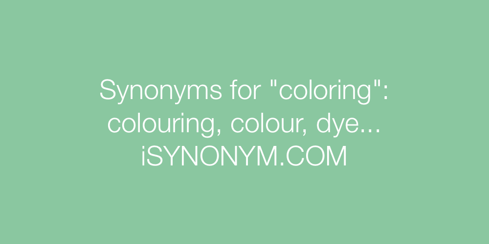 Synonyms coloring
