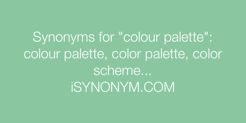 Synonyms colour palette