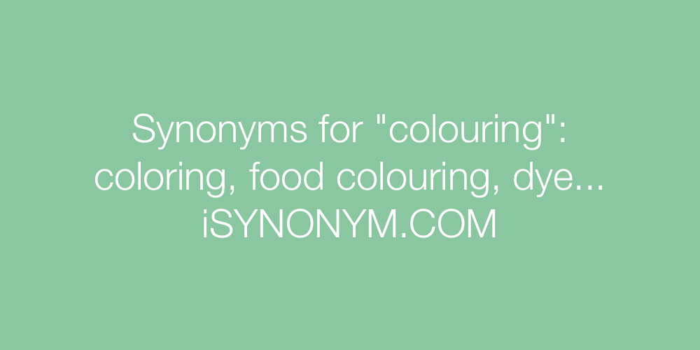 Synonyms colouring