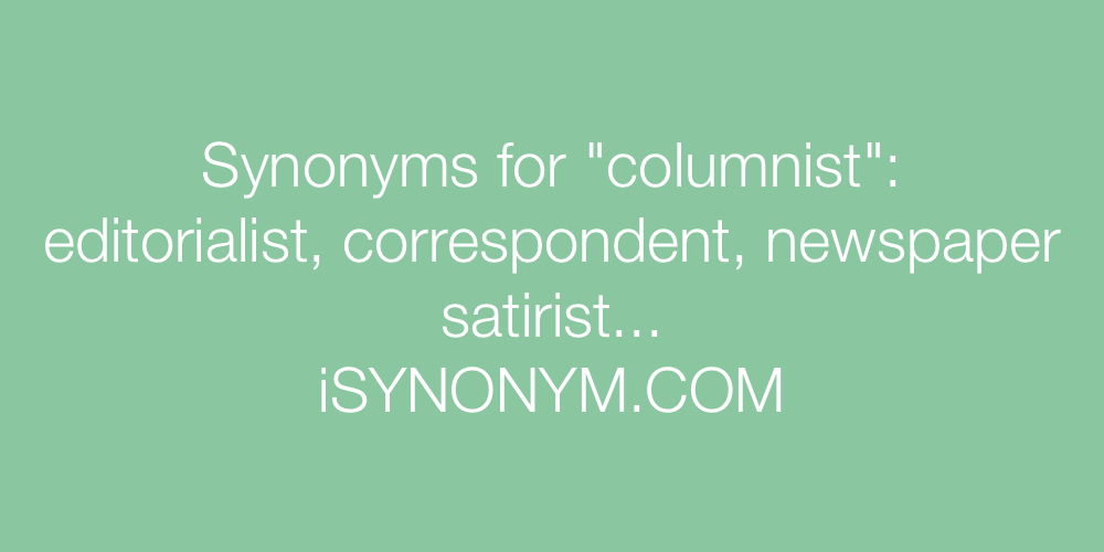 Synonyms columnist