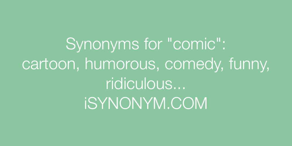 Synonyms comic