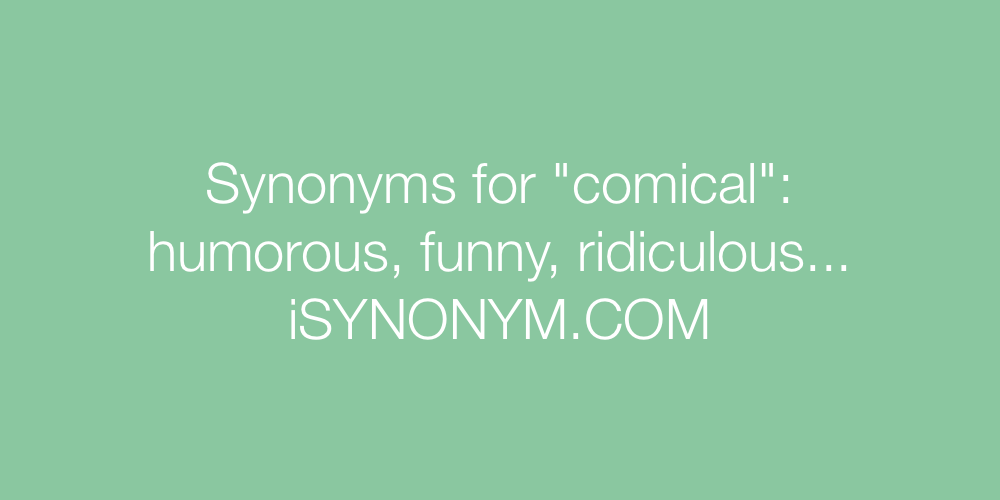 Synonyms comical