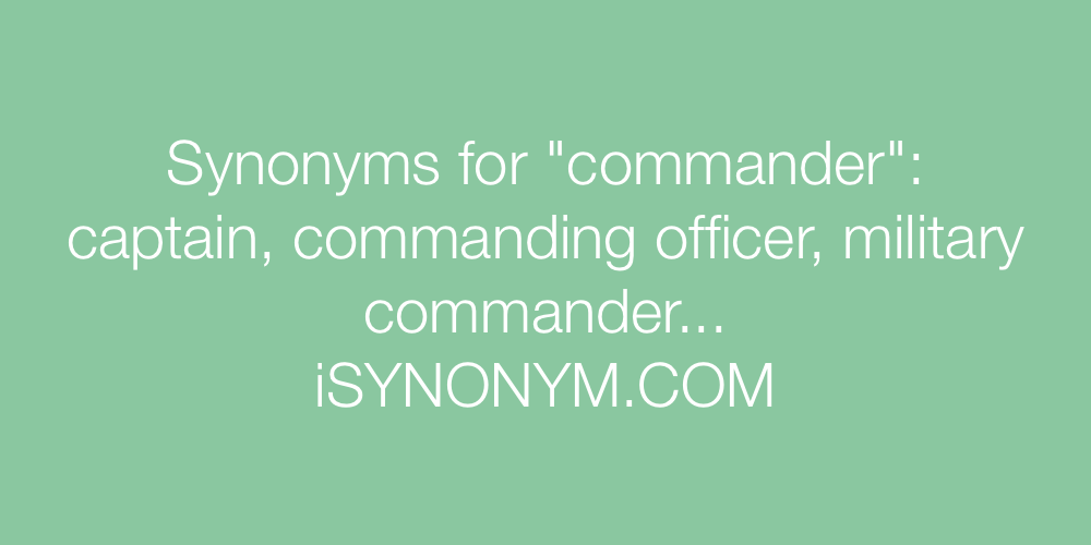 Synonyms commander