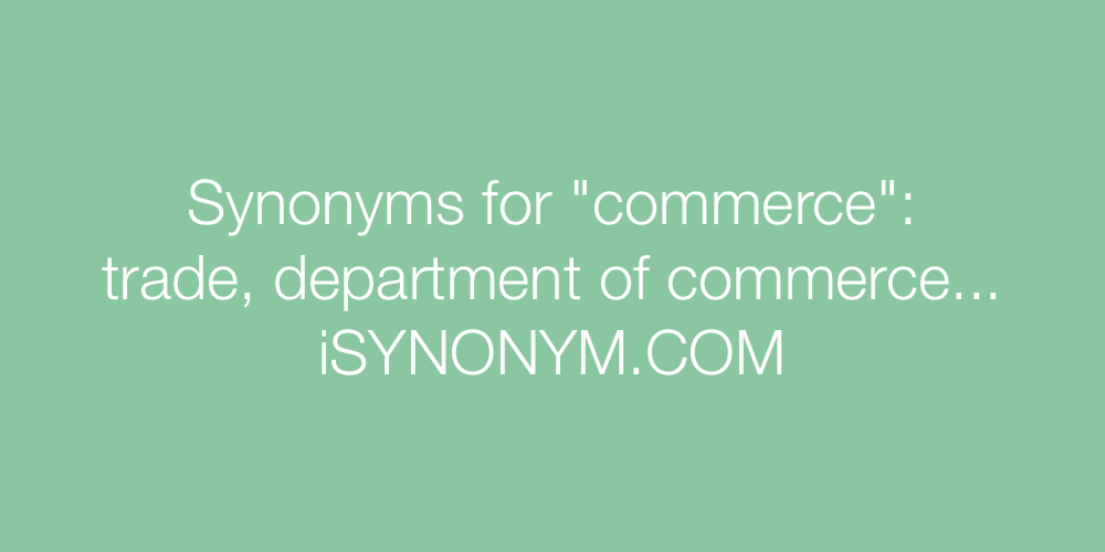 Synonyms commerce