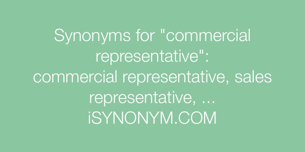 Synonyms commercial representative