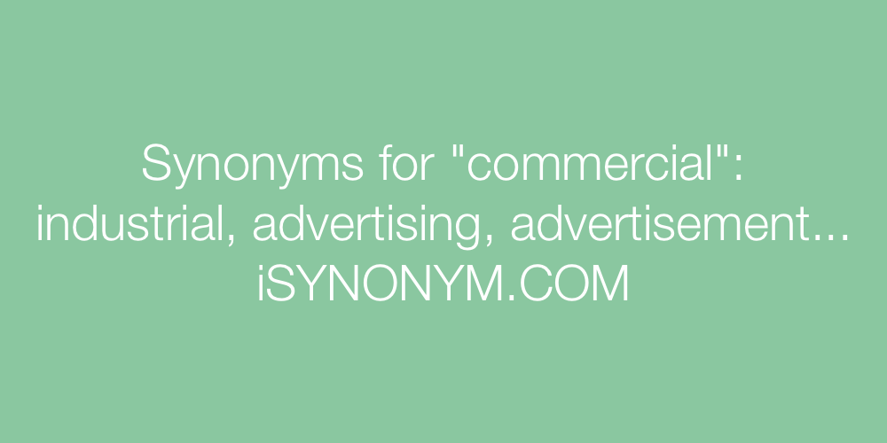 Synonyms commercial
