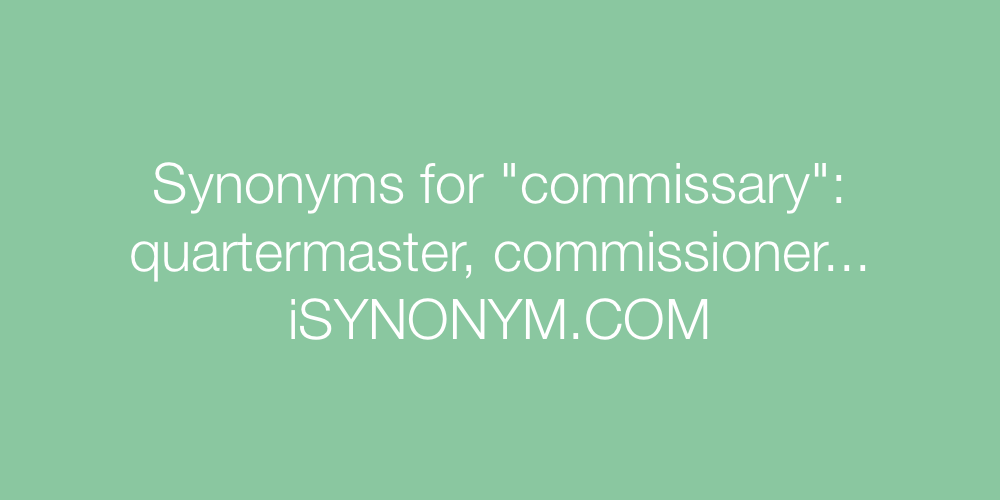 Synonyms commissary