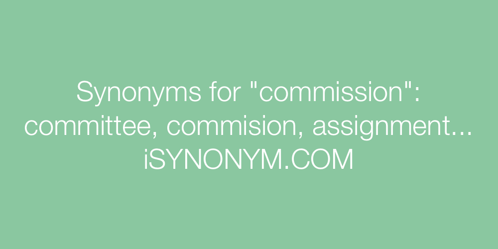 Synonyms commission
