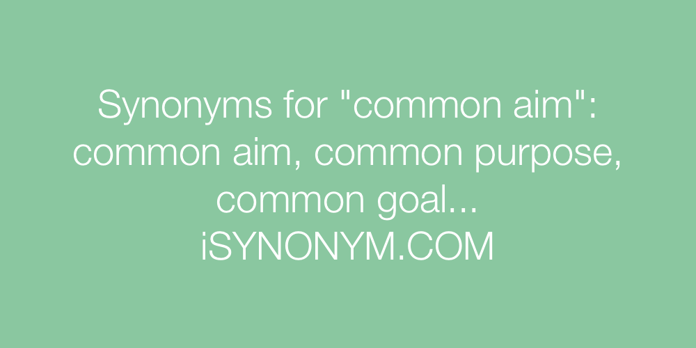 Synonyms common aim