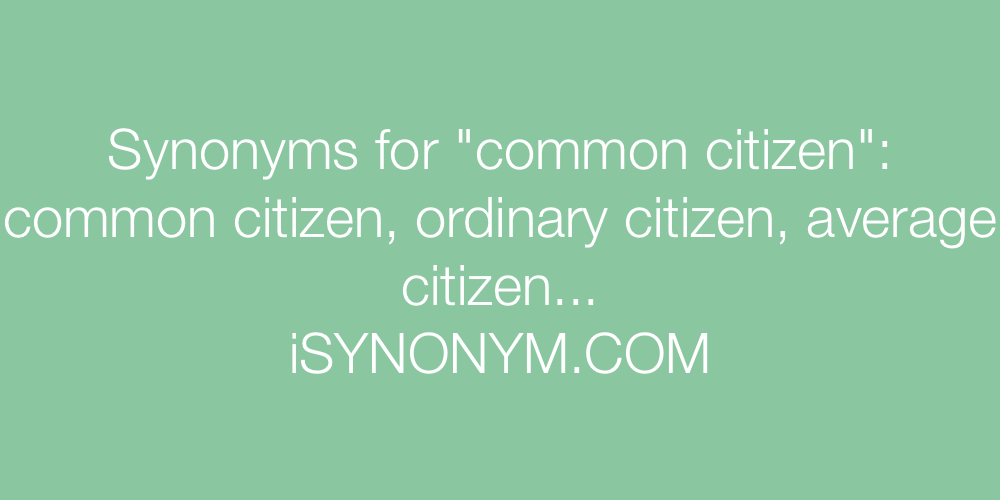 Synonyms common citizen