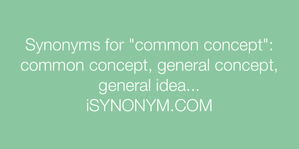 Synonyms common concept
