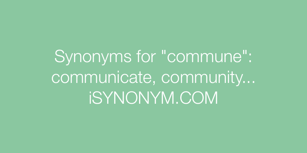 Synonyms commune