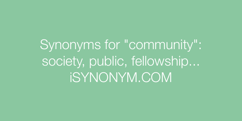 Synonyms community