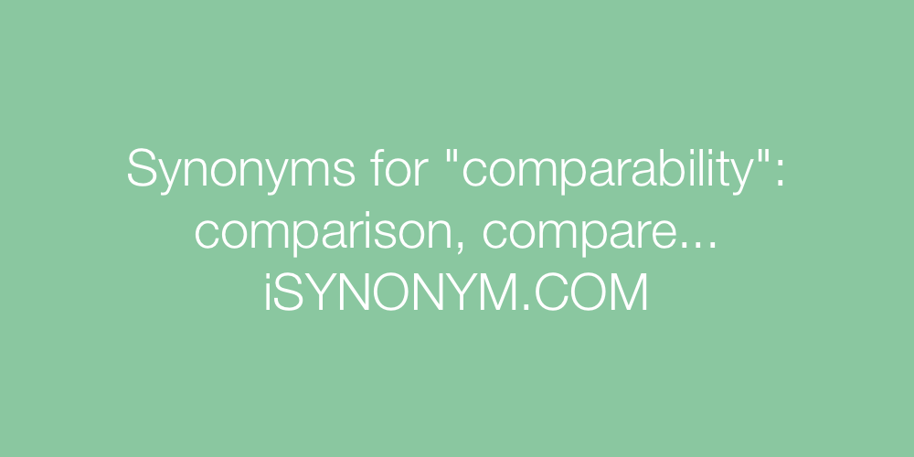 Synonyms comparability