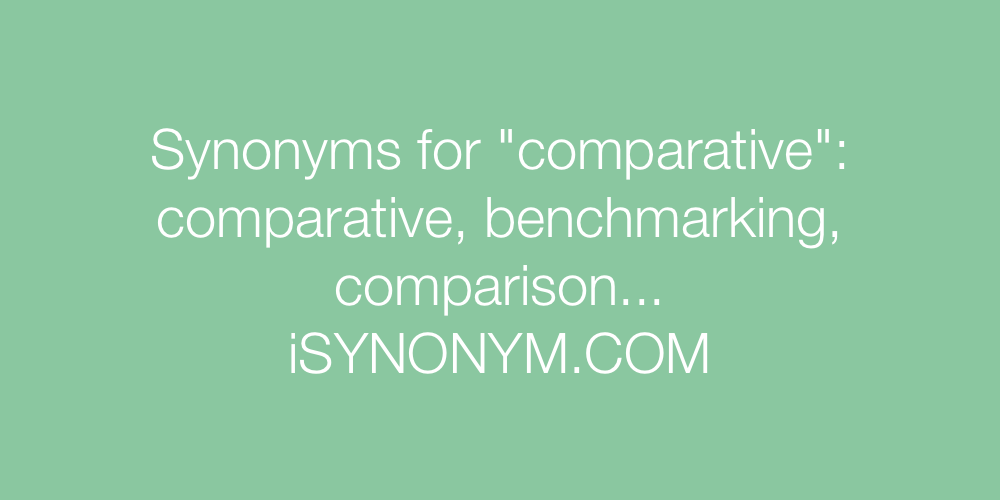 Synonyms comparative