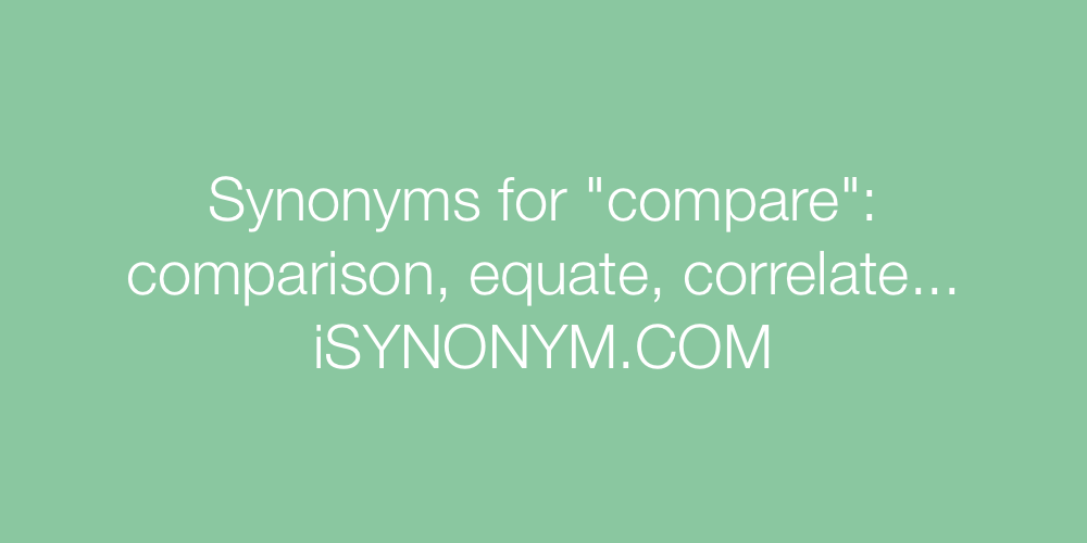 Synonyms compare