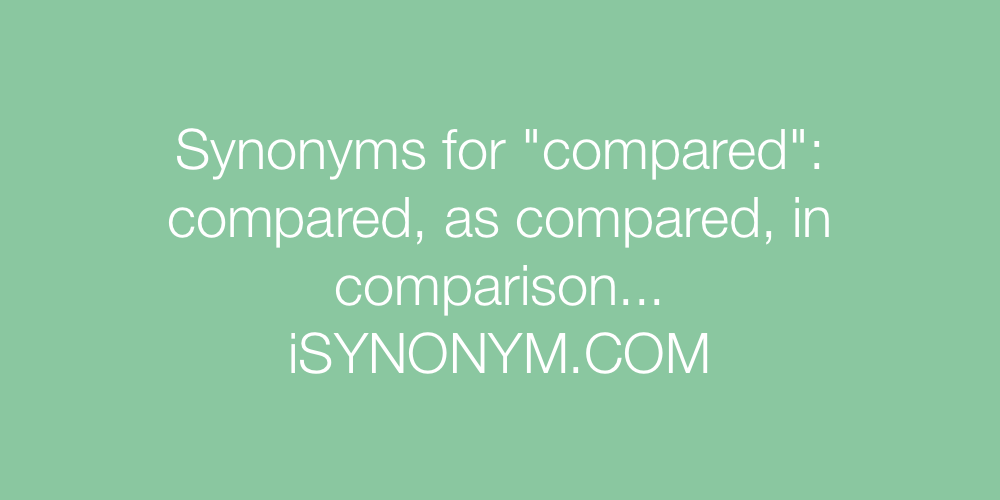 Synonyms compared