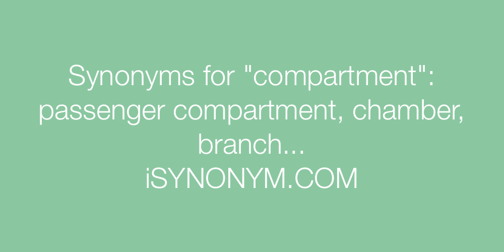 Synonyms compartment