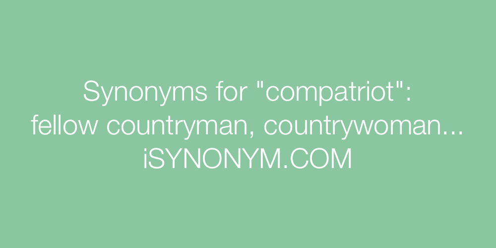 Synonyms compatriot