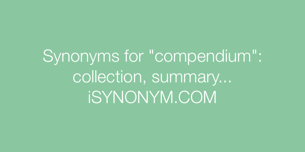 Synonyms compendium